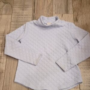 Light Blue Quilted Turtleneck Sweater